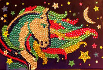 Лошадка с разноцветной гривой