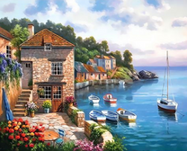 Каменные домики на берегу моря