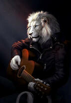 Львиная игра на гитаре