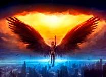 Ангел над ночным городом