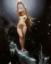 Обнаженная белокурая красавица