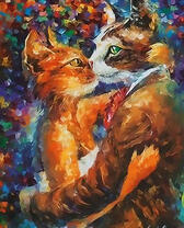 Целующиеся коты