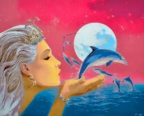 Морская королева и дельфины