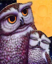 Сова и маленький совенок