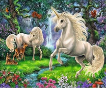 Единороги и другие звери в сказочном лесу