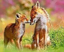 Лисенок с мамой