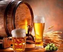 Бочёнок янтарного пива