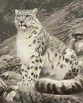 Пушистый снежный барс