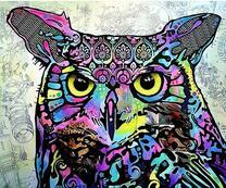 Филин в ярких узорах