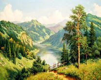 Небольшая река в горном ущелье