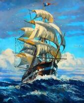 Парусник под французским флагом