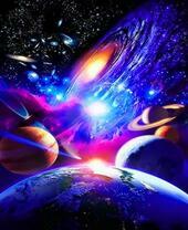 Красивый вид на галактику из космоса