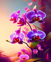 Нежные цветы орхидеи