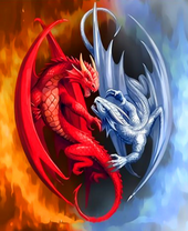 Схватка между ледяным и огненным драконом