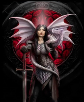 Воительница и белый дракончик