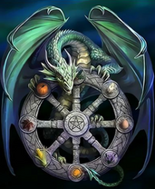 Зеленый кельтский дракон