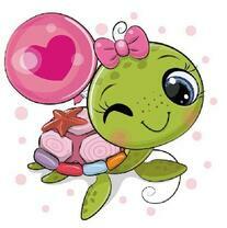 Милая черепашка с сердечком