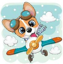 Щеночек на самолёте