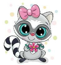 Милый енотик с бантиком