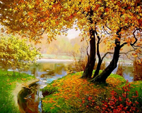 Красота осени у реки