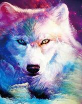 Дух белого волка в зимних горах