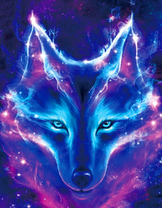 Силуэт ночного волка