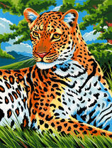 Леопард в летней траве