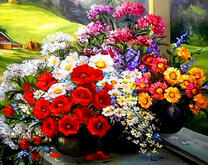 Полевые цветы в одном букете