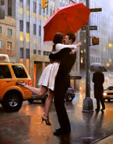 Долгожданная встреча под большим зонтом