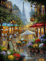 Дождливый ночной Париж