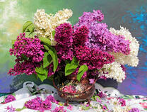 Большой букет сирени