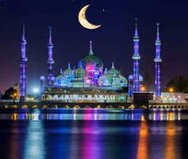 Хрустальная мечеть в ночи