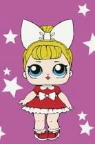 Девочка в красном платье с бантом