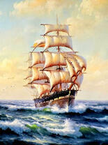 Парусник в лучах солнца