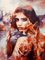 Девушка с рыжим лисенком