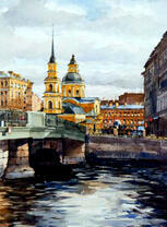 Летний пейзаж Санкт-Петербурга