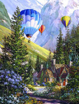 Полет на воздушном шаре вокруг горы