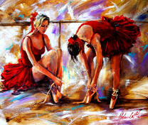 Балерины надевают пуанты