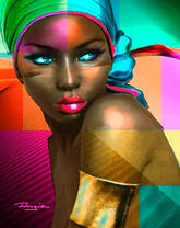 Темнокожая девушка в платке