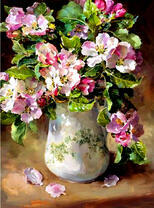 Розовые цветы в вазе