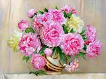 Очень нежный букет пионов