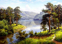 Река на фоне гор