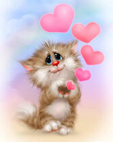 Влюбленный котёнок