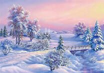 Много снега и небольшая деревня