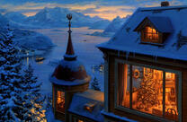 Рождество в домике над морем