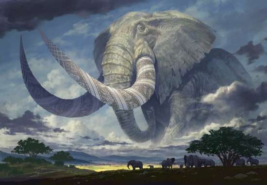 Картина по номерам 40x50 Большие слоны в Африке
