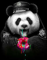 Панда-полицейский и пончик