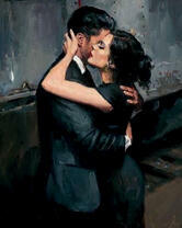 Вечерняя встреча мужчины и женщины