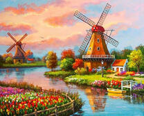 Милый пейзаж Голландии