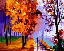 Крогулка в красочном осеннем парке